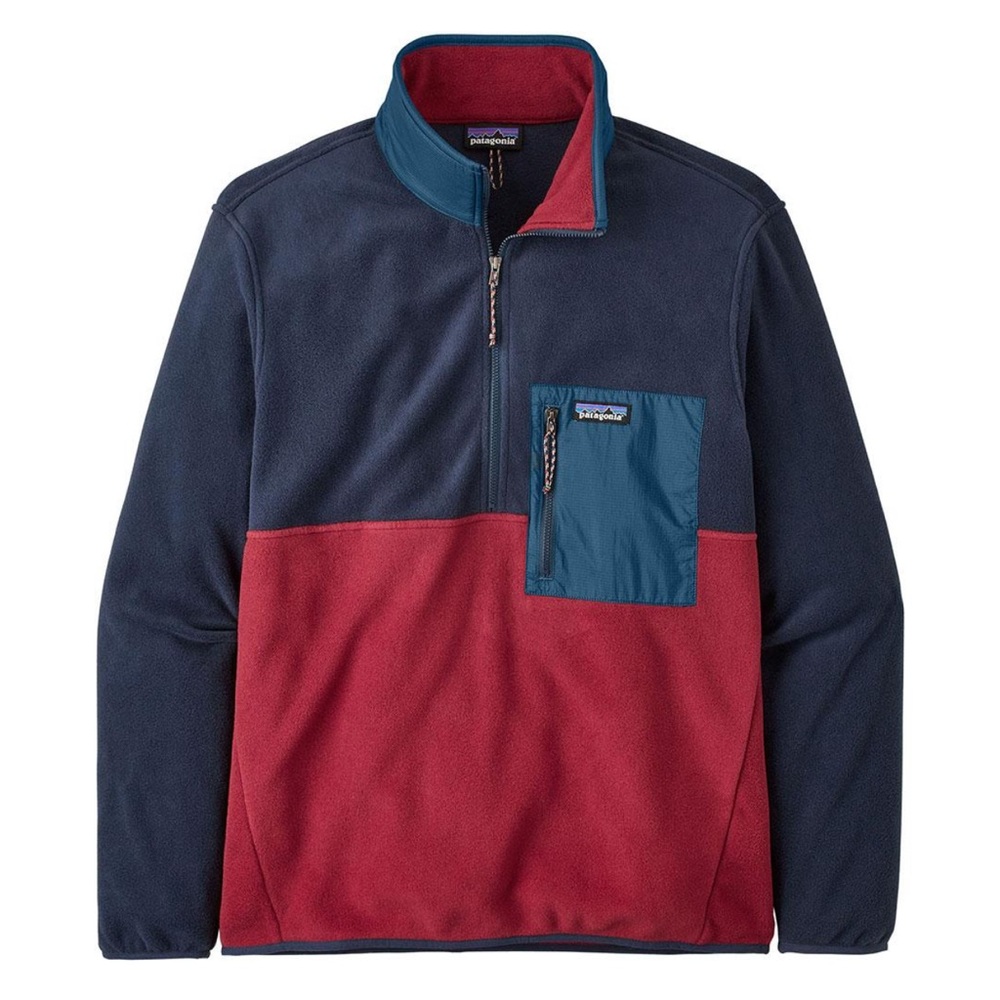 Patagonia Men's Zip-Up Sweater in Navy and Red